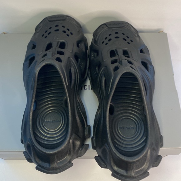 New Authentic Balenciaga Black Comfortable HD rubber mules - Picture 7 of 11